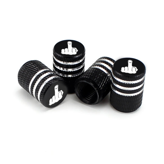 4pcs Laser Ioon Car Tire Modification Universal Valve(Black)