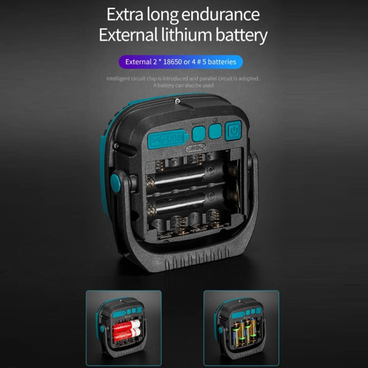 COB Work Lilight Type-C Charging Outdoor Lighting Floodlight(W892-1 Blue Without Battery) by buy2fix