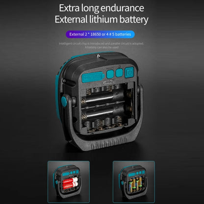 COB Work Lilight Type-C Charging Outdoor Lighting Floodlight(W892-1 Blue Without Battery) by buy2fix