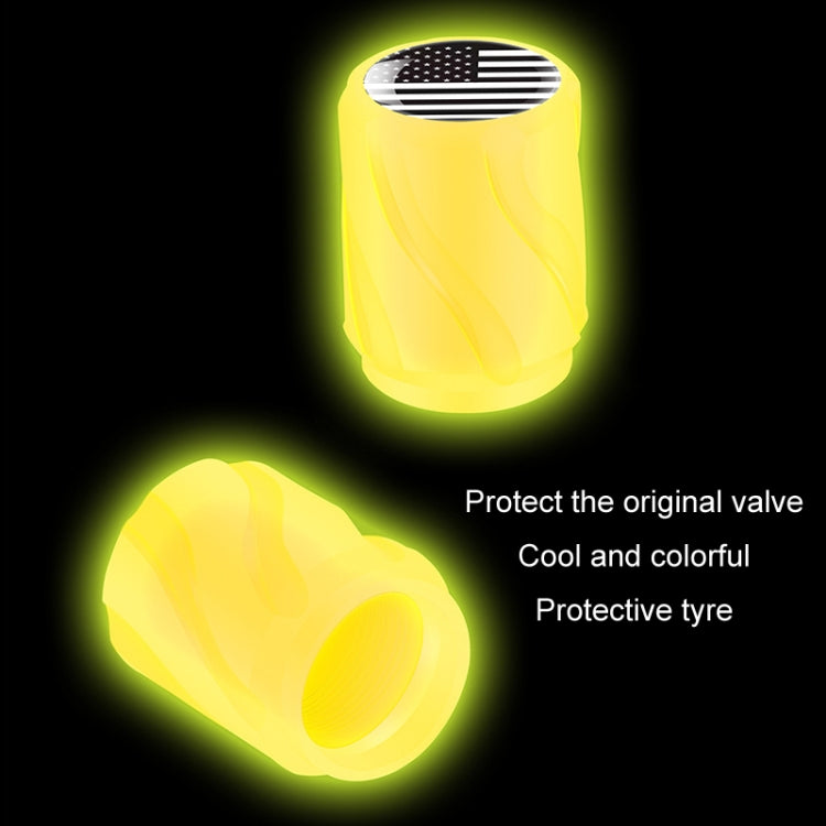 4pcs /Set Luminous Car Motorcycle Tire Modified Valve Cap, Color: Pink Sports Car by buy2fix