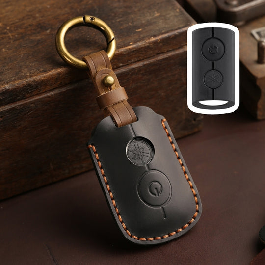 For YAMAHA NMAX155/XMAX300/Aerox/Jauns Hallmo Motorcycle Key Cover, Color: 2 Key Black Not Hollowed