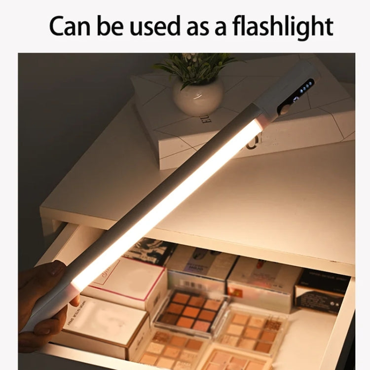 Rechargeable Under Cabinet LED Motion Sensor Night Light with Digital Display 1200mAH(Black) - Sensor LED Lights by buy2fix | Online Shopping UK | buy2fix