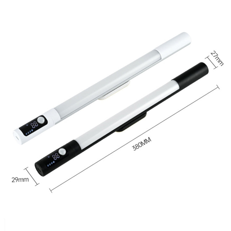 Rechargeable Under Cabinet LED Motion Sensor Night Light with Digital Display 2000mAH(Black) - Sensor LED Lights by buy2fix | Online Shopping UK | buy2fix