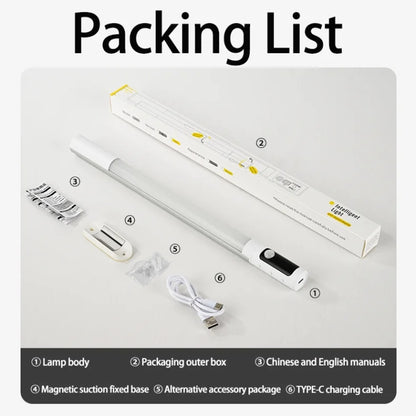 Rechargeable Under Cabinet LED Motion Sensor Night Light with Digital Display 2000mAH(Silver) - Sensor LED Lights by buy2fix | Online Shopping UK | buy2fix