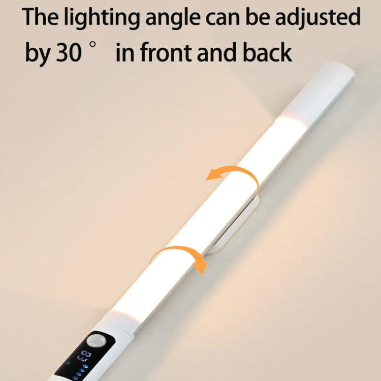 Rechargeable Under Cabinet LED Motion Sensor Night Light with Digital Display 1200mAH(Black) - Sensor LED Lights by buy2fix | Online Shopping UK | buy2fix