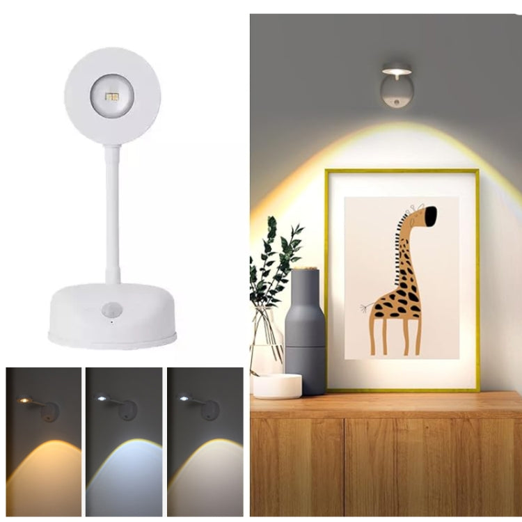 Rechargeable LED Motion Sensor Wireless Spotlight Dimmable Picture Light 2000mAH(White) - Sensor LED Lights by buy2fix | Online Shopping UK | buy2fix