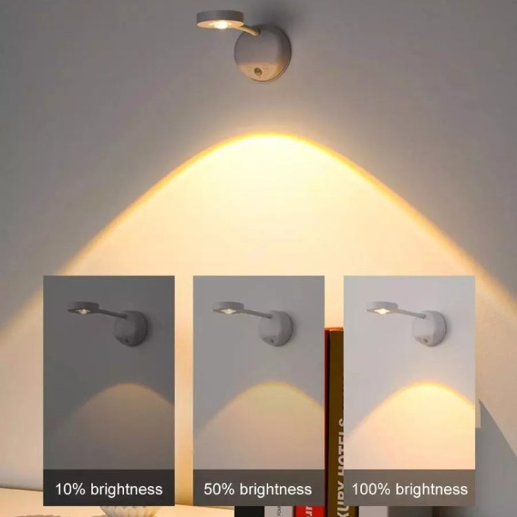 Rechargeable LED Motion Sensor Wireless Spotlight Dimmable Picture Light 2000mAH(Black) - Sensor LED Lights by buy2fix | Online Shopping UK | buy2fix