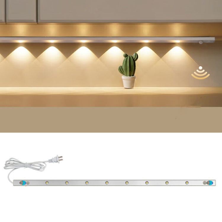 220V CN Plug Motion Sensor Wardrobe Cabinet Lamp LED Light Bar, Spec: Warm White 50cm - Sensor LED Lights by buy2fix | Online Shopping UK | buy2fix