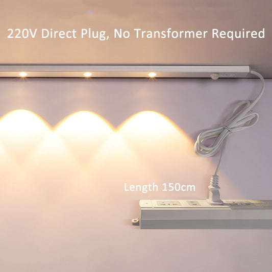 220V CN Plug Motion Sensor Wardrobe Cabinet Lamp LED Light Bar, Spec: Warm White 70cm - Sensor LED Lights by buy2fix | Online Shopping UK | buy2fix