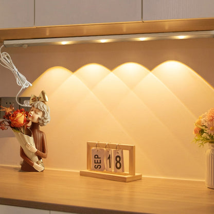 220V CN Plug Motion Sensor Wardrobe Cabinet Lamp LED Light Bar, Spec: Warm White 80cm - Sensor LED Lights by buy2fix | Online Shopping UK | buy2fix