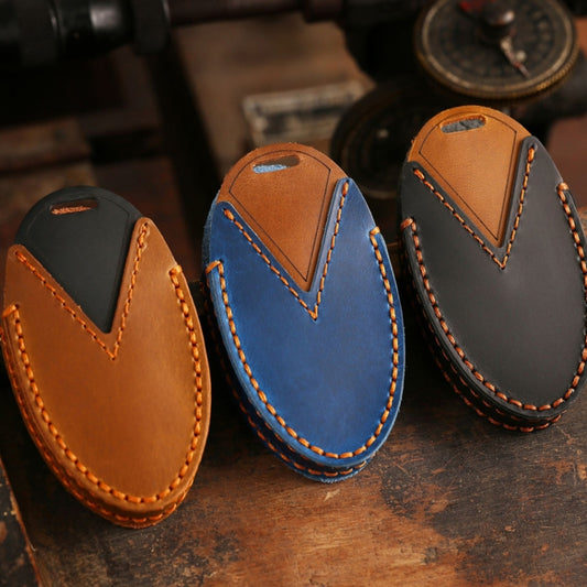 For Korean Hyundai Hallmo Car Handmade Key Bag, Color: 5 Keys Brown by Hallmo