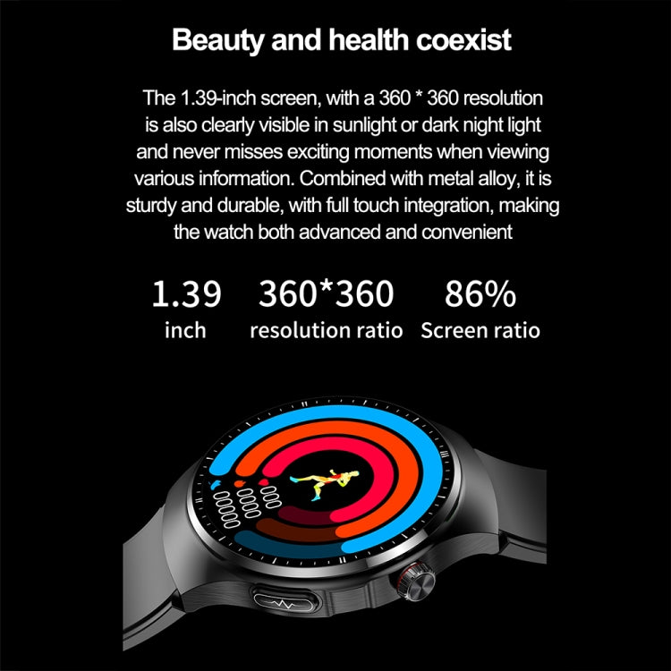 TK25 1.39英寸 IP67 Waterproof Sports Health Monitoring Smart Bluetooth Calling Watch(Black Silicone) - Smart Watches by buy2fix | Online Shopping UK | buy2fix