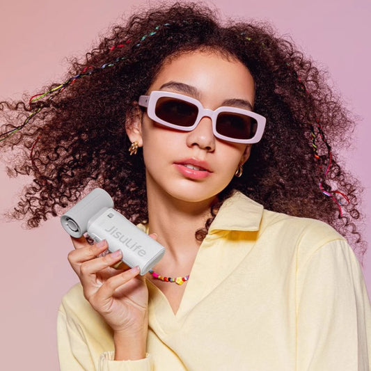 JisuLife Life9 High Speed Handheld Small Fan Mini Portable USB Rechargeable Desktop Cooling Electric Fan, Battery Capacity: 5000mAh(Gray) by Jisulife