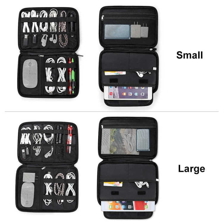 SM08 Large Capacity Waterproof Portable Double-layer Digital Storage Bag, Size: S(Black) - Digital Storage Bag by buy2fix | Online Shopping UK | buy2fix