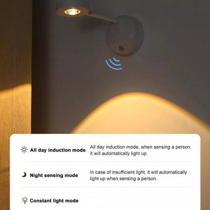 Rechargeable LED Motion Sensor Wireless Spotlight With Remote Control 2000mAH White - Sensor LED Lights by buy2fix | Online Shopping UK | buy2fix