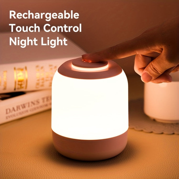 Rechargeable Touch Control LED Night Light Bedside Lamp SE Version 2400mAh Pink - Bedside Light by buy2fix | Online Shopping UK | buy2fix