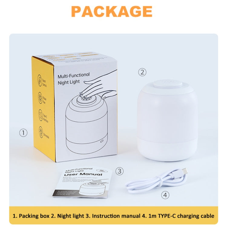 Rechargeable Touch Control LED Night Light Bedside Lamp PRO Version 4000mAh White - Bedside Light by buy2fix | Online Shopping UK | buy2fix