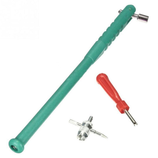 3pcs /Set Tire Valve Installation Repair Removal Wrench Tools(Green)