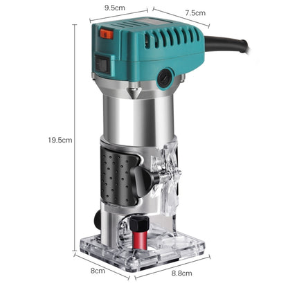 MOYI Aluminum Body Multifunctional Small Electric Woodworking Carving Slotting Trimming Machine, Specifications: 15 Milling Cutters US Plug - Others by MOYI | Online Shopping UK | buy2fix