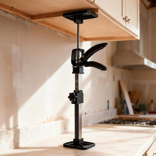 Carpenter Telescopic Decoration Support Pole Cabinet Installation Hoisting Lifting Bracket(Black)