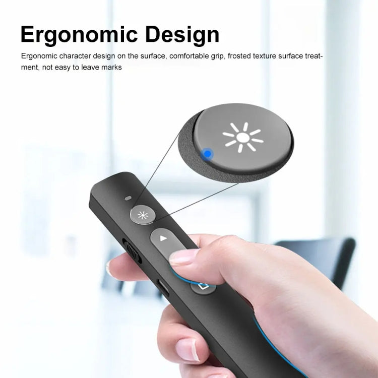 B1 Multimedia Infrared Laser Pointer Teaching Business Wireless PPT Page Turning Pen(White) by buy2fix