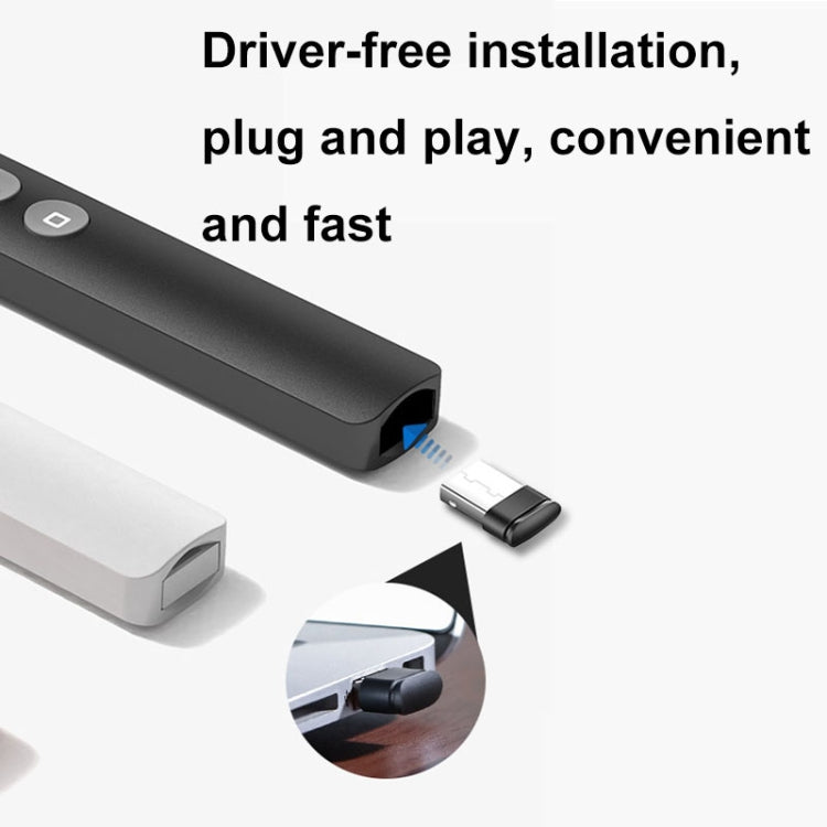 B1 Multimedia Infrared Laser Pointer Teaching Business Wireless PPT Page Turning Pen(White) by buy2fix