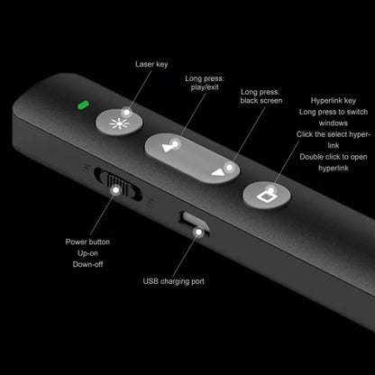 B1 Multimedia Infrared Laser Pointer Teaching Business Wireless PPT Page Turning Pen(White) by buy2fix