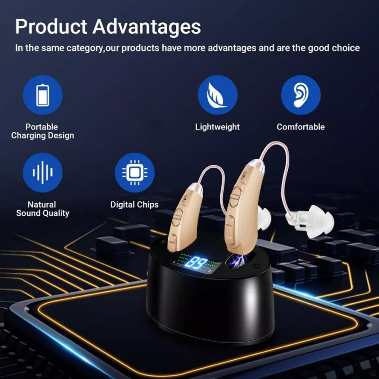 Z-128 Mini Invisible Rechargeable Digital Hearing Aid Personal Sound Amplifier(Skin Color) - Hearing Aids by buy2fix | Online Shopping UK | buy2fix