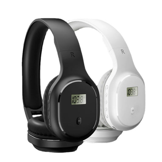 A8 Charging Version Portable Digital Display FM Headphone(Black) by buy2fix