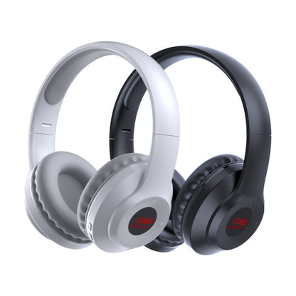 X5 Portable Digital Display Folding Headset FM Radio Headphones, Color: Charging White - Radio Player by buy2fix | Online Shopping UK | buy2fix