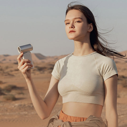 JisuLife FA55 Handheld Portable Small Fan Mini Rechargeable Electric Fan(Brown) by Jisulife