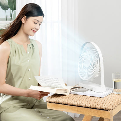 JisuLife FA27 Desktop Wireless Rechargeable Fan Office Table Mini Fan(Light Gray) - Electric Fans by JisuLife | Online Shopping UK | buy2fix