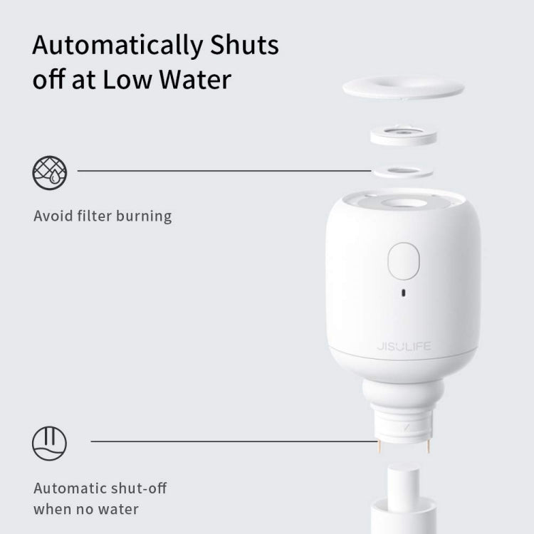 JisuLife JB07 Wireless High Mist Portable Humidifier, No Water Tank, Color: White 1100mAh - Air Purifiers & Accessories by JisuLife | Online Shopping UK | buy2fix