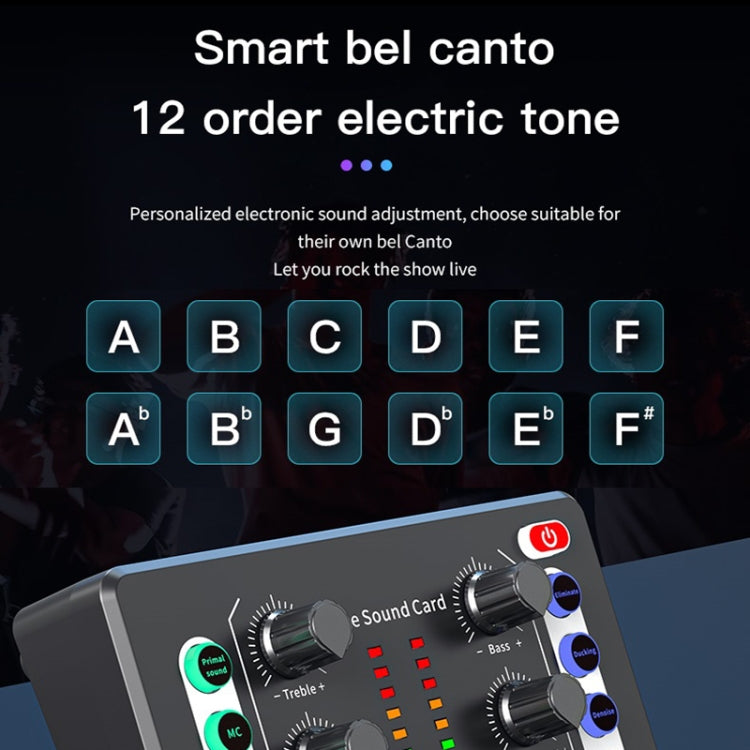 M8 Recording And Singing Live Bluetooth Sound Card Set, Color: Black+Black Cantilever Earphone - Live Sound Effects Processors by buy2fix | Online Shopping UK | buy2fix