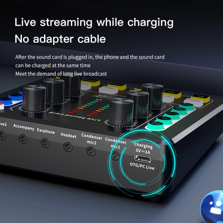 M8 Recording And Singing Live Bluetooth Sound Card Set, Color: Gold Tripod - Live Sound Effects Processors by buy2fix | Online Shopping UK | buy2fix