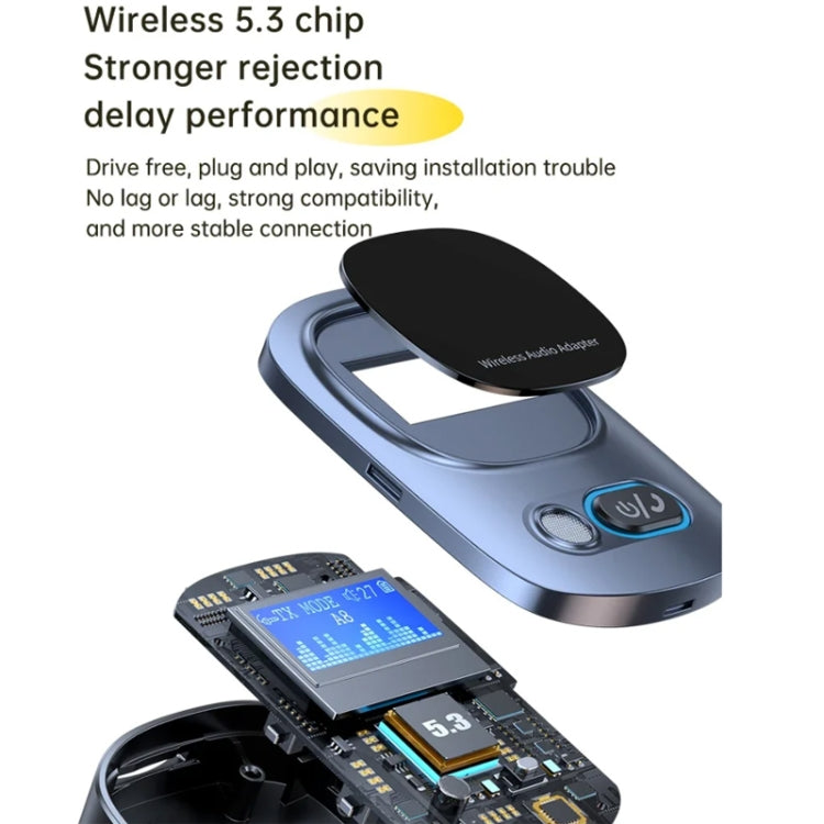 Bluetooth 5.3 Audio Adapter Receiver Transmitter MP3 Player Supports Wired Headset / TF Card - Audio Receiver Transmitter by buy2fix | Online Shopping UK | buy2fix