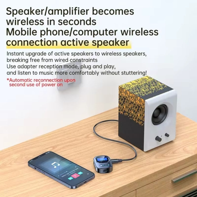 Bluetooth 5.3 Audio Adapter Receiver Transmitter MP3 Player Supports Wired Headset / TF Card - Audio Receiver Transmitter by buy2fix | Online Shopping UK | buy2fix