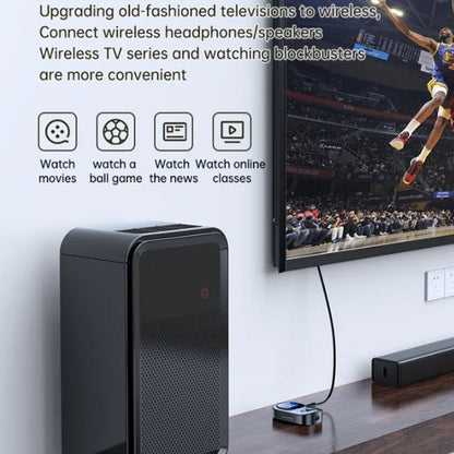 Bluetooth 5.3 Audio Adapter Receiver Transmitter MP3 Player Supports Wired Headset / TF Card - Audio Receiver Transmitter by buy2fix | Online Shopping UK | buy2fix