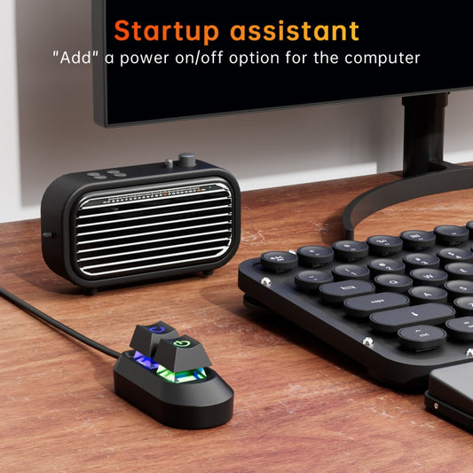 Desktop Computer External Switch Restart Button Computer Power Extension Cable, Color: Opaque by buy2fix