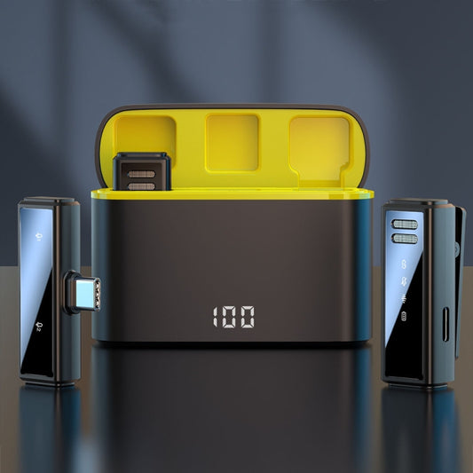 J88 Mini Intelligent Noise Reduction Wireless Collar Microphone, Spec: 8 Pin(Black) by buy2fix