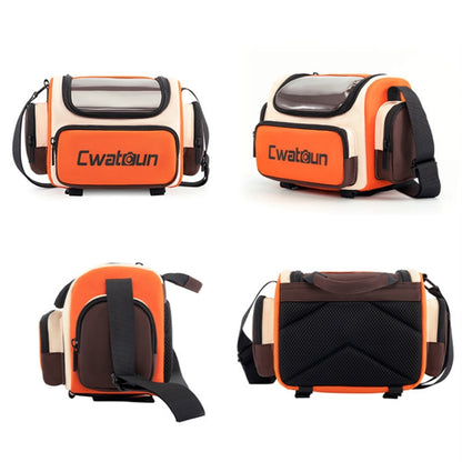 Cwatcun D121 Shoulder Crossbody Camera Bag Colorful Large Capacity Waterproof Digital Photography Bag, Color: Small Orange Red - Strap Satchel by Cwatcun | Online Shopping UK | buy2fix