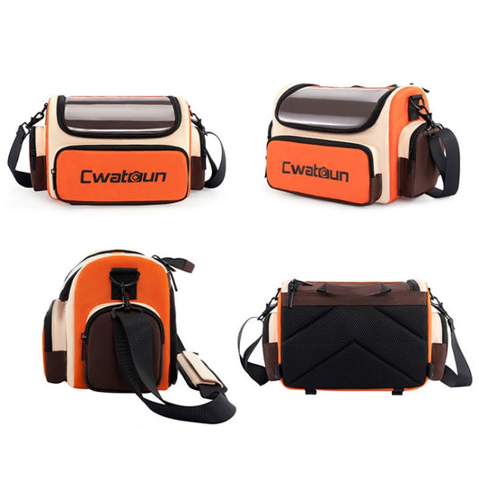 Cwatcun D121 Shoulder Crossbody Camera Bag Colorful Large Capacity Waterproof Digital Photography Bag, Color: Medium Orange Red - Strap Satchel by Cwatcun | Online Shopping UK | buy2fix