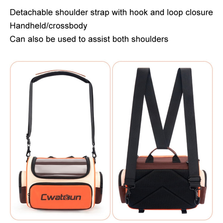 Cwatcun D121 Shoulder Crossbody Camera Bag Colorful Large Capacity Waterproof Digital Photography Bag, Color: Medium Orange Red - Strap Satchel by Cwatcun | Online Shopping UK | buy2fix