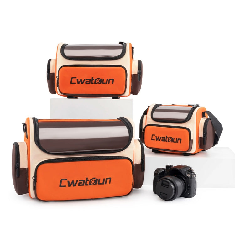 Cwatcun D121 Shoulder Crossbody Camera Bag Colorful Large Capacity Waterproof Digital Photography Bag, Color: Large Orange Red - Strap Satchel by Cwatcun | Online Shopping UK | buy2fix