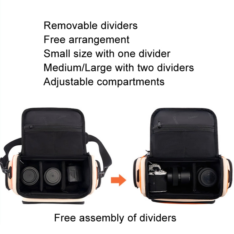 Cwatcun D121 Shoulder Crossbody Camera Bag Colorful Large Capacity Waterproof Digital Photography Bag, Color: Small Orange Red - Strap Satchel by Cwatcun | Online Shopping UK | buy2fix