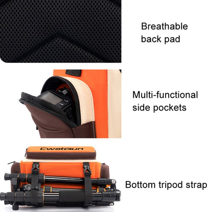 Cwatcun D121 Shoulder Crossbody Camera Bag Colorful Large Capacity Waterproof Digital Photography Bag, Color: Large Orange Red - Strap Satchel by Cwatcun | Online Shopping UK | buy2fix