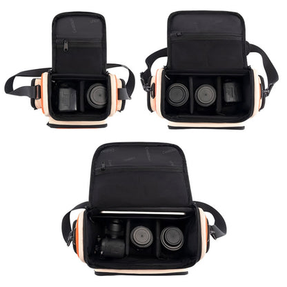 Cwatcun D121 Shoulder Crossbody Camera Bag Colorful Large Capacity Waterproof Digital Photography Bag, Color: Medium Orange Red - Strap Satchel by Cwatcun | Online Shopping UK | buy2fix