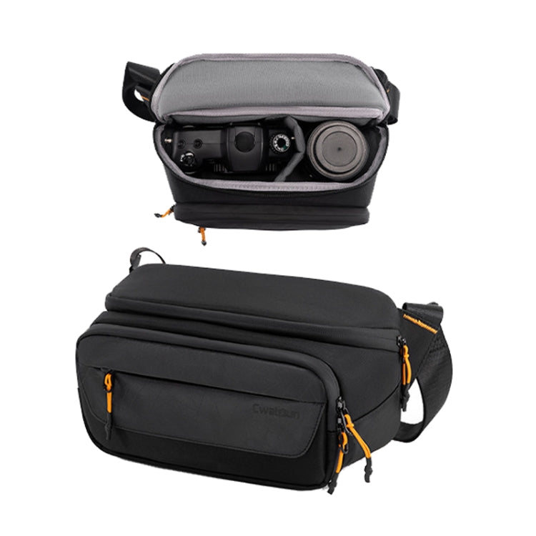 Cwatcun D133 Camera Chest Bag Multi-functional Handheld Slanting Cross Shoulder Camera Casual Bag, Color: Small Black - Strap Satchel by Cwatcun | Online Shopping UK | buy2fix