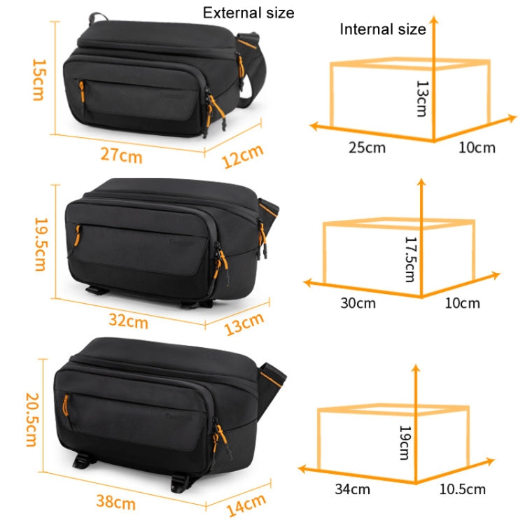 Cwatcun D133 Camera Chest Bag Multi-functional Handheld Slanting Cross Shoulder Camera Casual Bag, Color: Medium Black - Strap Satchel by Cwatcun | Online Shopping UK | buy2fix