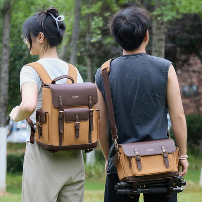 Cwatcun D127 Single Shoulder Vintage Waterproof Canvas Bag DSLR Camera Photo Bag - Strap Satchel by Cwatcun | Online Shopping UK | buy2fix